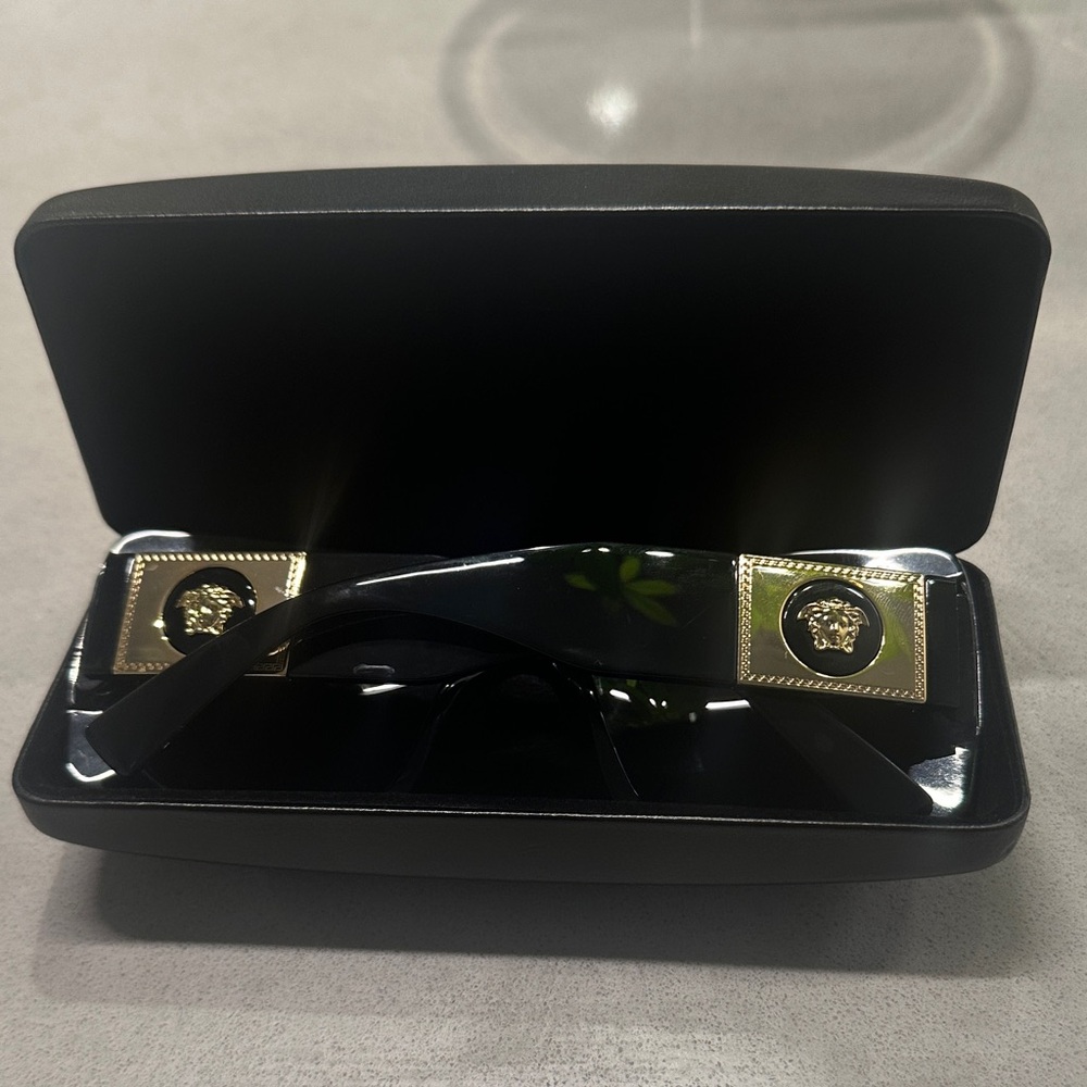 Versace Glossy Black Sunglasses - Picture 2 of 7